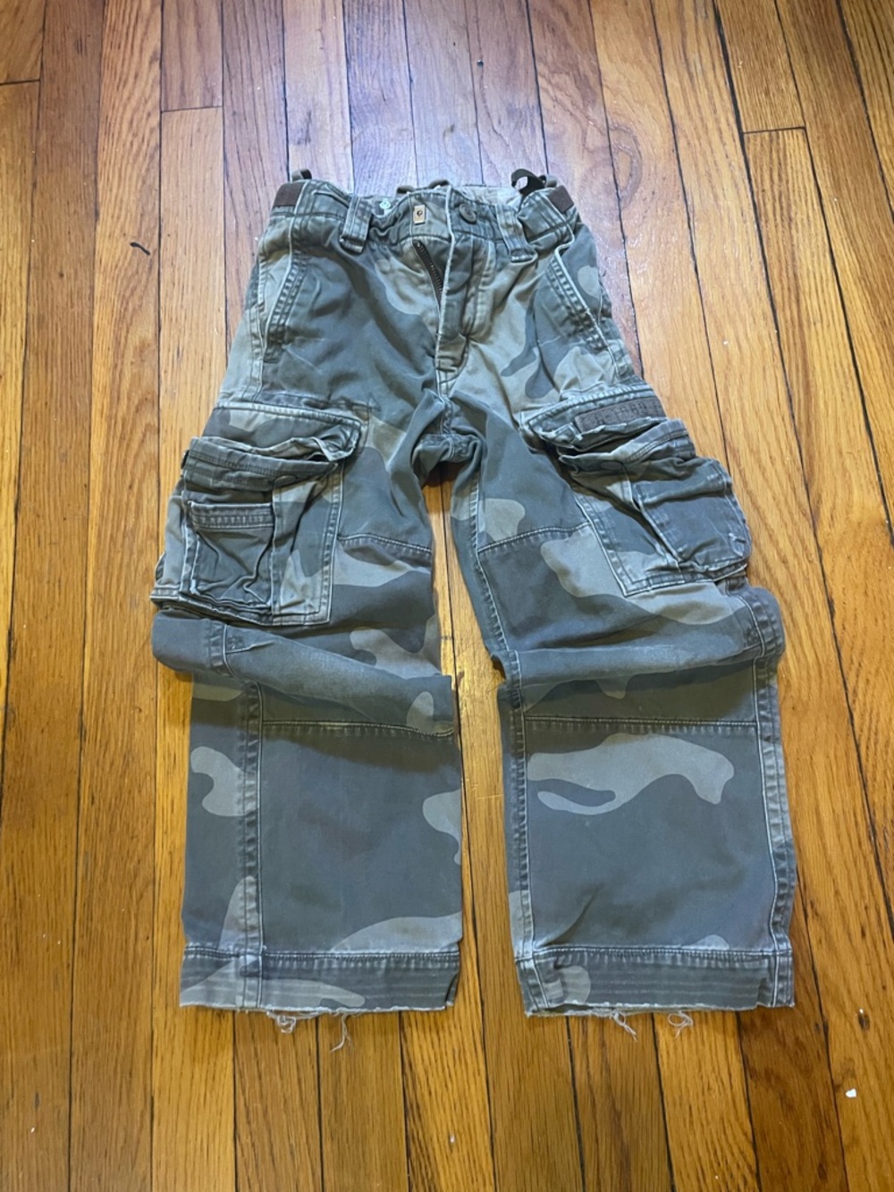 GAP Boys Olive Gray Camo Cargo Pants